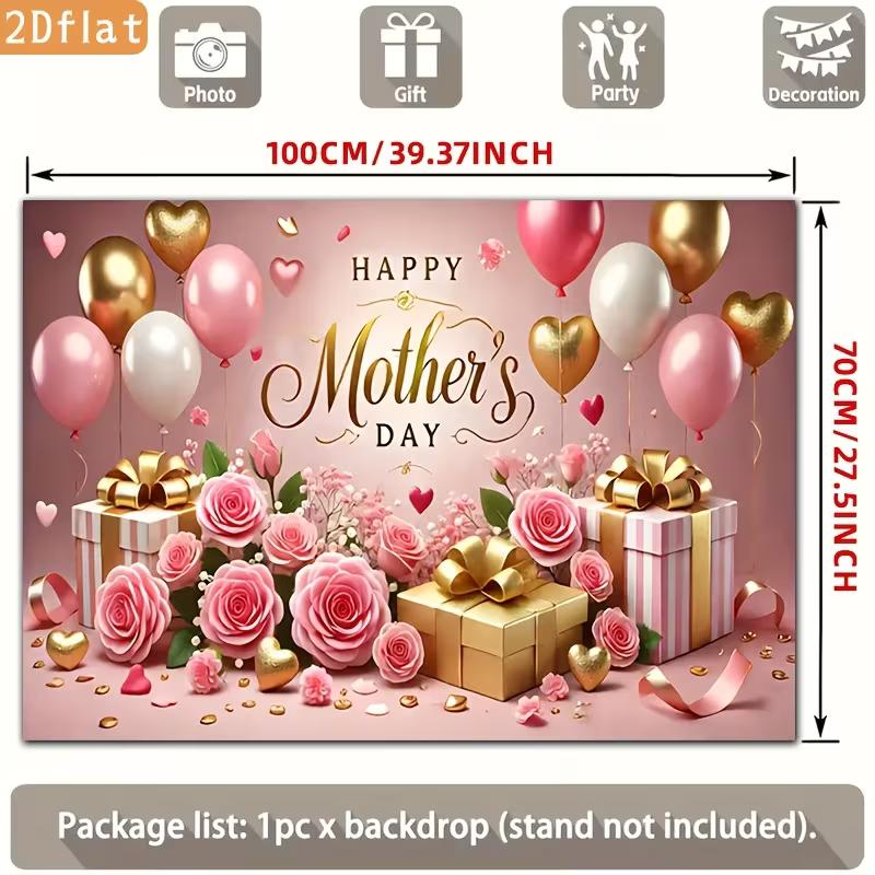 

2D Mother s Day Party Decoration Background Cloth for Photography 47.2x31.5inch/120*80cm