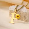 Atoztide Color Flower Initial Letter Pendant Necklace for Women Chunky Alphabet Name Drop Choker Chain Jewelry Mothers Day Gift