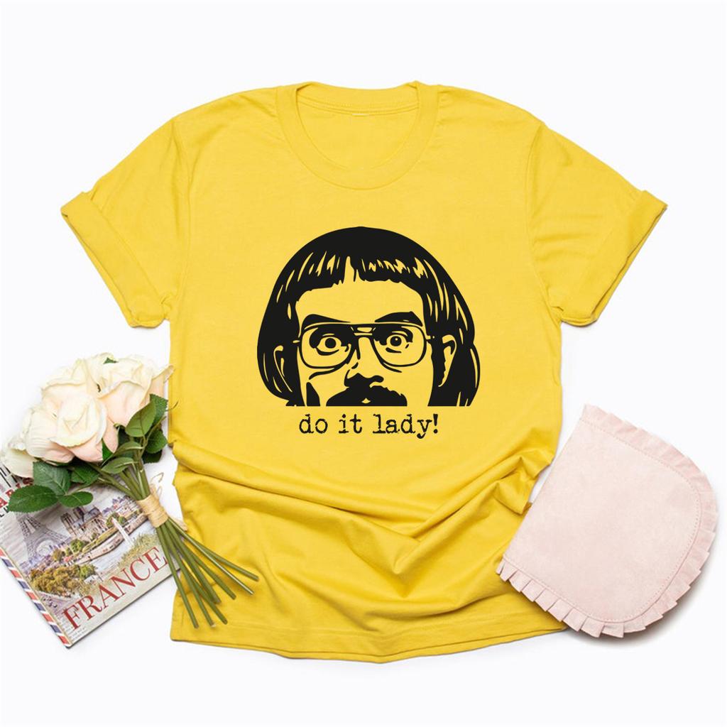 Do It Lady T-shirt Do It Lady Chit Humor T-Shirt Funny Women Tee Casual Short Sleeve O-Neck Graphic T Shirts Aesthetic Clothes