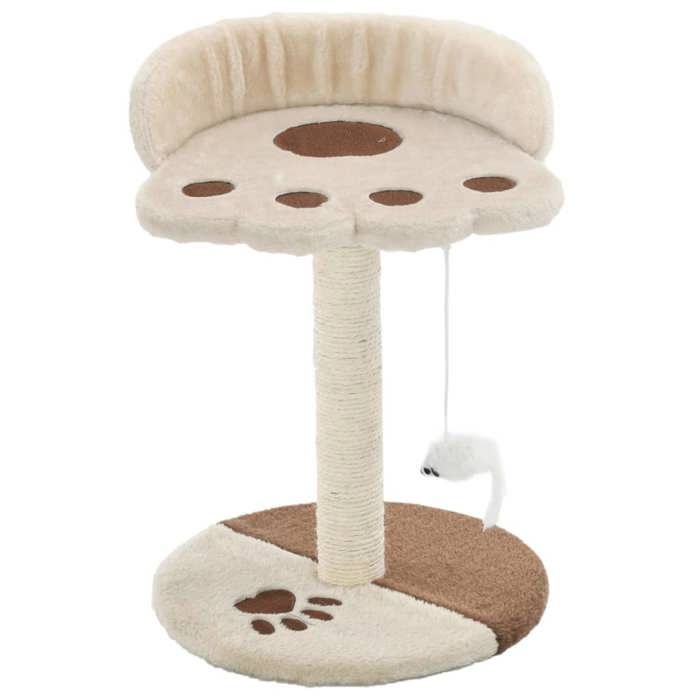 VidaXL Arbre à chat avec griffoir en sisal 40 cm Beige et Marron