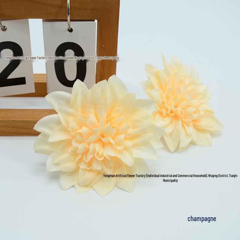 Dahlia Silk Flower Head, Hairpin & Wreath Set for Decorations & Hats