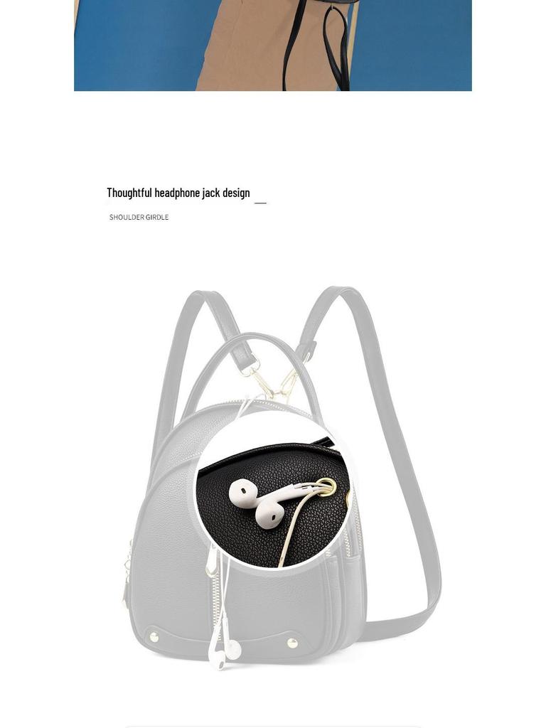2023 Trendy Korean Style Small Backpack: Simple, Versatile Round Women's Shoulder & Crossbody Bag