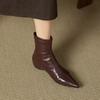Naked boots heightening fashion short boots daily casual elastic boots pointed thin legs long foreign style
