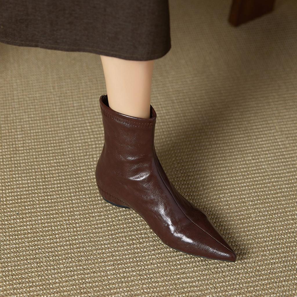 Naked boots heightening fashion short boots daily casual elastic boots pointed thin legs long foreign style