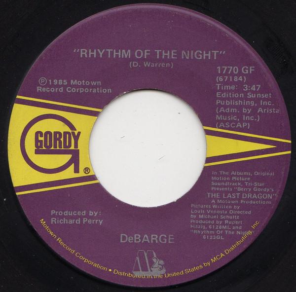 

7inch Record DEBARGE Rhythm Of The Night 1770GF Gordy 1985 US Dance Electronica Used