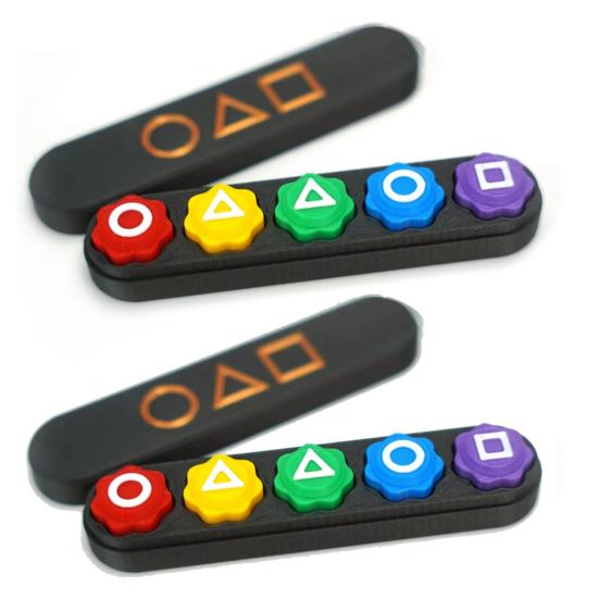 45659 Sets Geometric Dice Korean Game Hand-Eye Coordination Training Colorful Stone Catching
