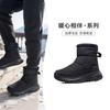 Mens Large Size Soft Sole Winter Warm Waterproof Anti-slip Fur One Snow Boots Padded Lined Ankle Boots Waterproof Outdoor Sports Cotton Boots
