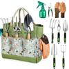 Hot Wooden Handle Stainless Steel Garden Tool Set Gardening Flower Kettle Gardening Tool Set