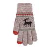 Double-layer Thickened and Velvet Winter Warm Touch-screen Cycling and Driving Anti-cold and Anti-freeze Christmas Deer Knitted Gloves for Men