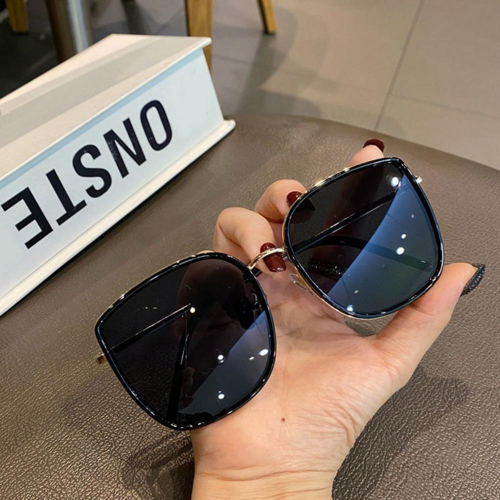 2PCS Omen Men Fashion Glasses Metal Frame UV400 Protection Sunglasses Ins Sunglasses