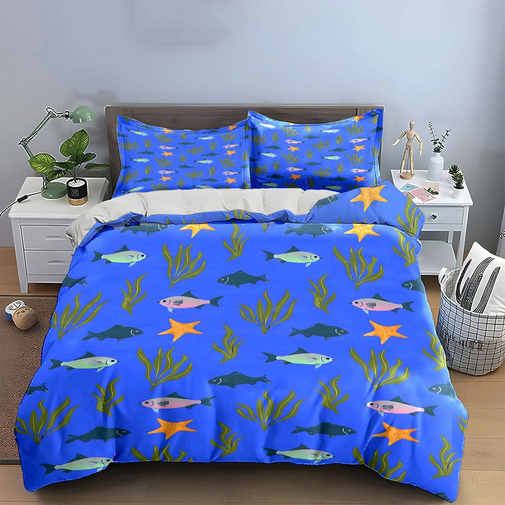 "Serene underwater dreamscape." Bedding sets Duvet covers Pillowcases(1* Duvet Cover 2* Pillowcases without duvet insert)