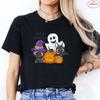 Halloween Cats Graphic Y2k Tops Women T-Shirt Casual Ulzzang Harajuku Streetwear Aesthetic Female Clothing Short Sleeve Tees