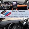 For Renault Captur 2 Mitsubishi ASX - Suede Leather Dashmat Dash Mat Cover Dashboard Pad Sunshade Carpet Car Accessories