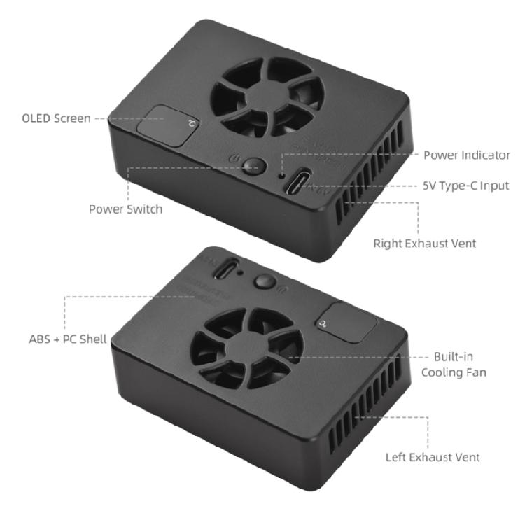 External Camera Cooling System Aluminum Alloy Semiconductor Cooling Fan with USB C Power Cord for R5/R10/R50 90D