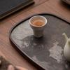 Japanese Style Slate Dry Brewing Tray Zen Tea Plate Pot Stand Storage Container for Home Kung Fu Tea Set Accessories Retro