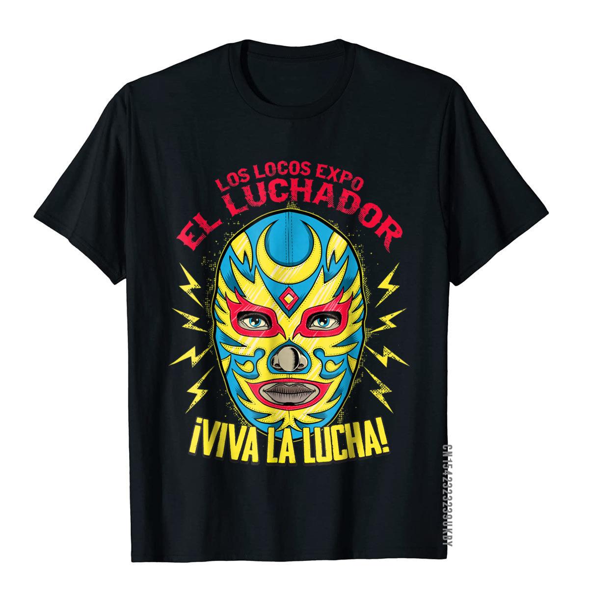 Viva La Lucha Luchador Lucha Libre Wrestling Fan Tshirt Plain Crazy Tops T Shirt Cotton Top T-Shirts For Men Cool - Men s Sum... S разноцветный