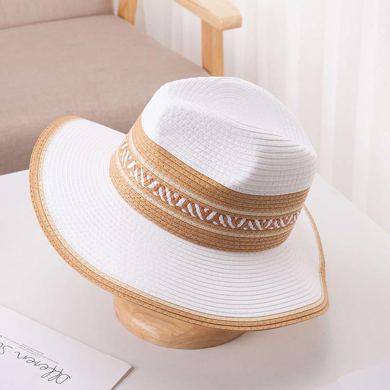 Summer Mens Weave Wide Brim Sun Hat With Foldable Design For Beach And Travel