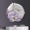 Minimalist Floral Hand-Painted Wall Clock