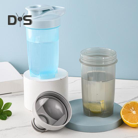 Protein Shaker Cup with Blender Ball 500ml Wide Mouth Shaker for Easy Mixing Portable Whey Protein Shaker Bottle for Sports Travel Camping