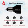 48W QC3.0 Dual USB & Type-C PD Car Charger with 5V/7A One-to-Three Cigarette Lighter Adapter