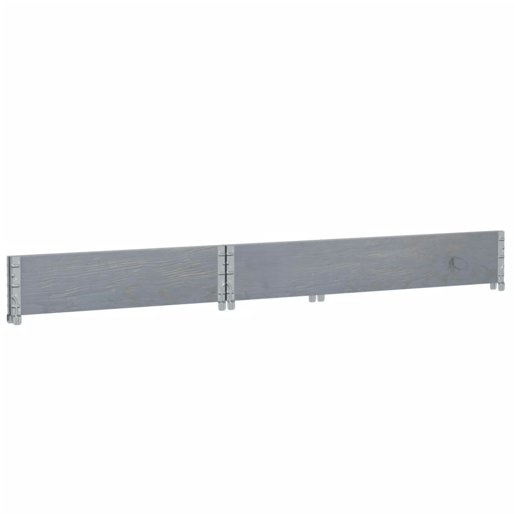 Pallet Frame Kit Grey 120x80 Cm Solid Pine Wood