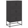 VidaXL Buffet noir 68,5x38,5x123,5 cm acier, armoire, armoire latérale, armoire de rangement, armoire, placard, buffet haut, 846488