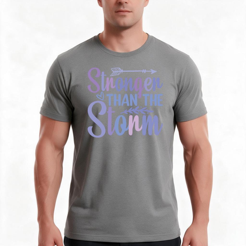 Stronger Than The Storm Tshirt Summer Casual Cotton Tee Oversized Streetwear Tops Vintage Graphic Print Unisex Unisex Unisex