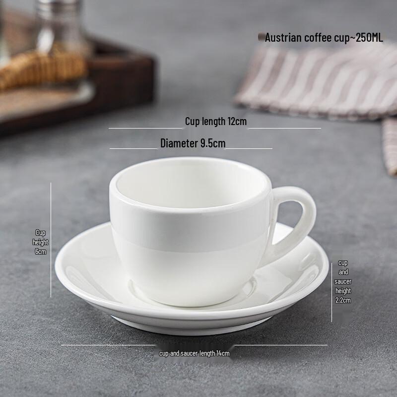 Shangqi Vintage Ceramic Coffee Cup & Saucer Set