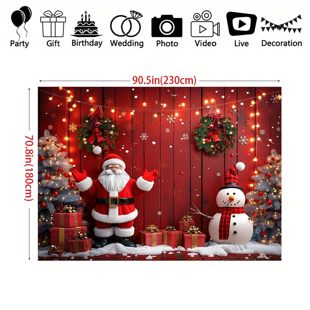 Weihnachtswunderland Hintergrund - 1 Stück Polyester Frohe Weihnachten Banner Party Dekorationen Fotografie und Wanddekorationen