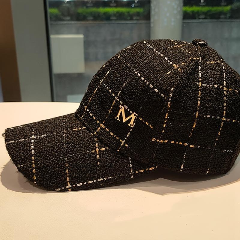1pc Women'S Fabric White Letter Casual Cute Baseball Cap Suitable for Travel
