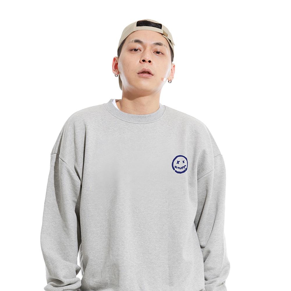 Свитшот Sturf с логотипом Smile, черный Gray/Fleece L