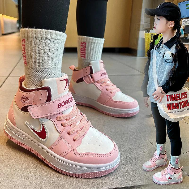 Nová móda a módní ležérní obuv Měkká podrážka Protiskluzová Vysoký top Trendové plátěnky Dětská sportovní obuv 2025 Léto