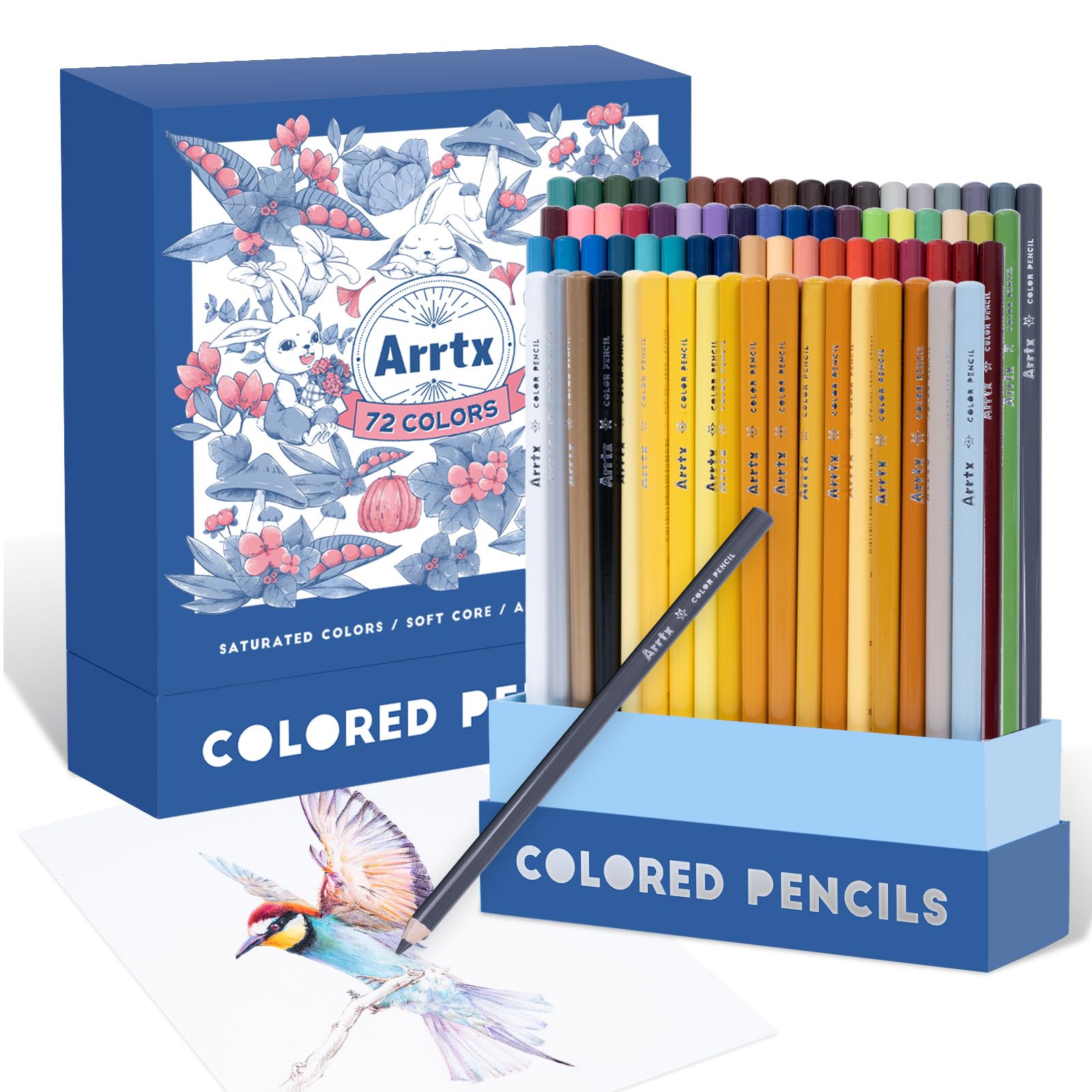 

Arrtx Colored Colored Pencils for and Perfect for and Graffiti Pencils, 72-Color Set, Soft-Core Students, Artists, Artists, Coloring, Illustration,