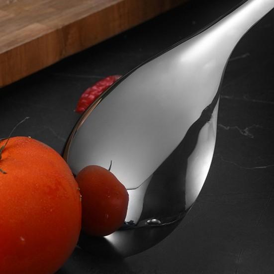 Stainless Steel Large Serving Spoon Thickened Deep Dinner Spoons for Soup Rice Mirror Polished Kitchen Utensil for Home Restaurant Buffet