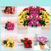 Luxurious Artificial 10 Heads Fake Pansy Silk Flower Bouquet For Home And Wedding Decor