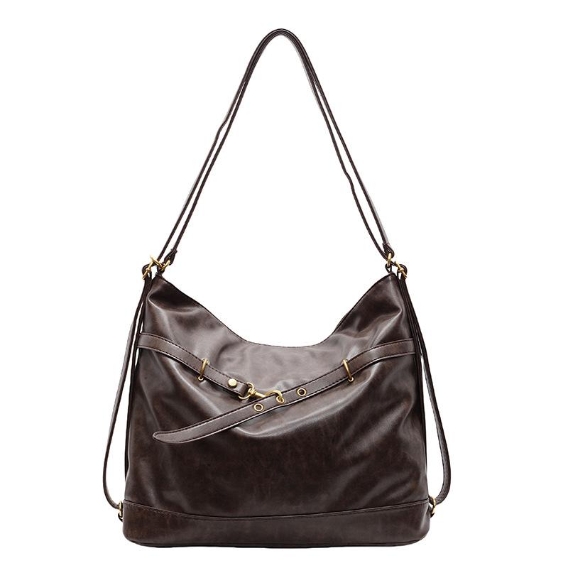 

Large Capacity Bag Women s New Commuter Backpack Fashionable Versatile Shoulder Tote Bag темно-коричневого