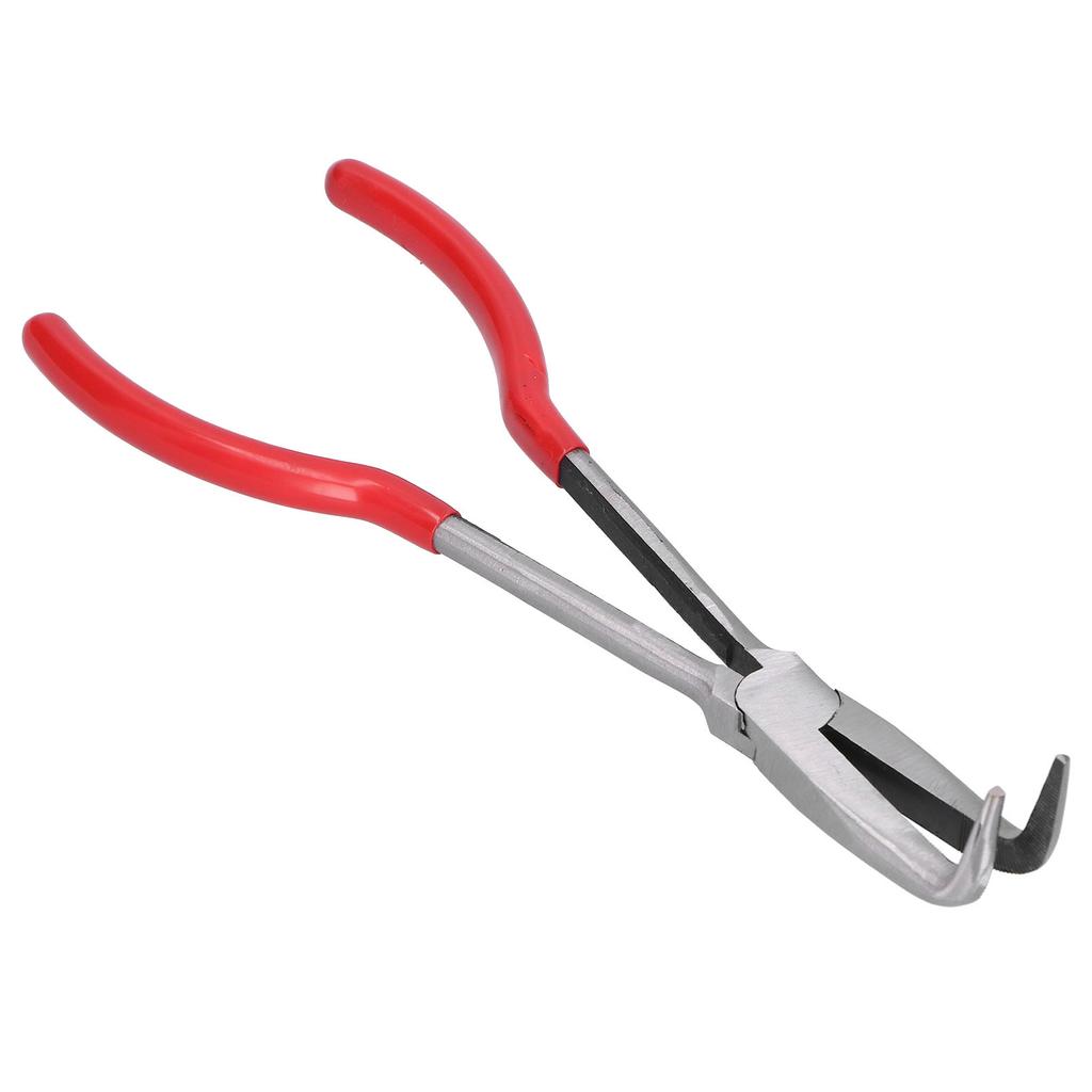 Furnace Pliers Long Nose Pliers MultiFunctional Jewelry Making Processing Tool(Curved Nose Pliers 90 Degrees )