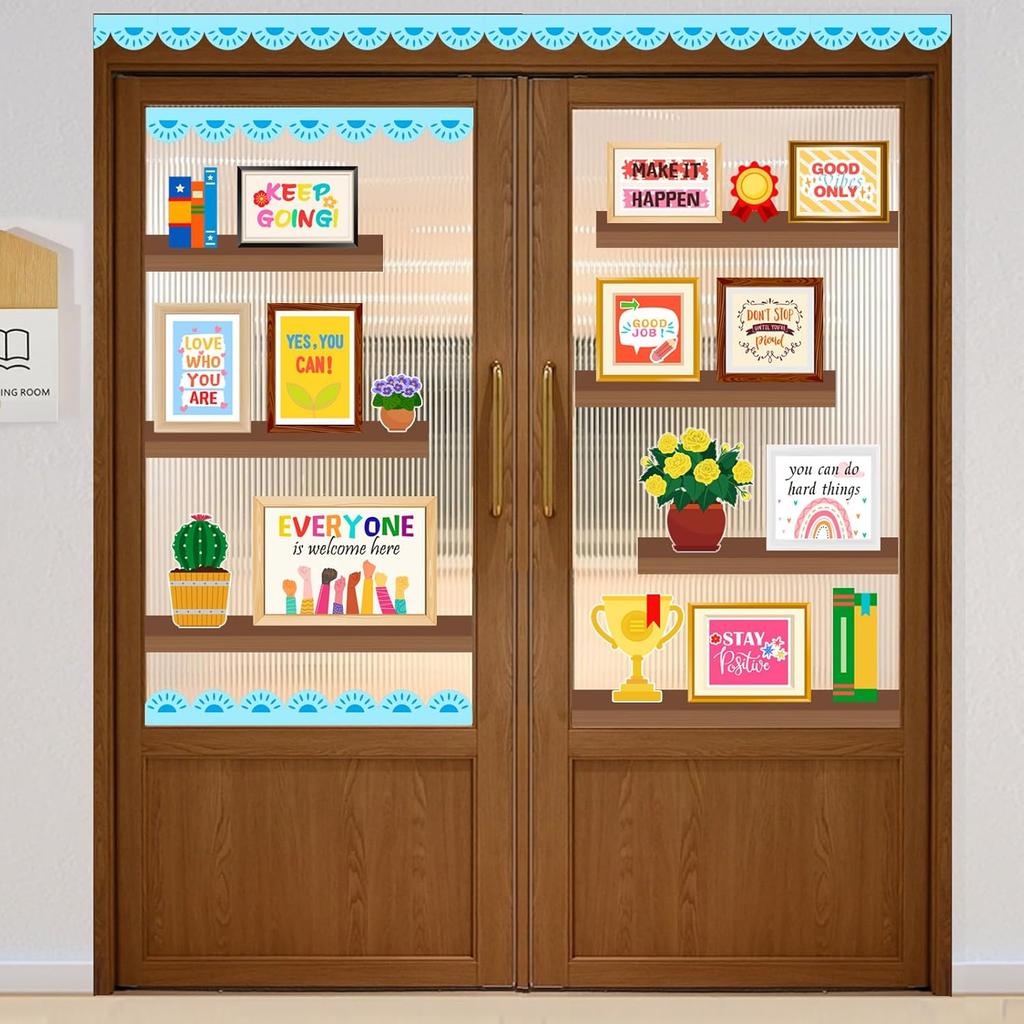 LioNergy Motivational Quotes Classroom Bulletin Board Kit Positive Mindset helves Bulletin Board Decoration piration Poster Cutouts Wall Door Décor