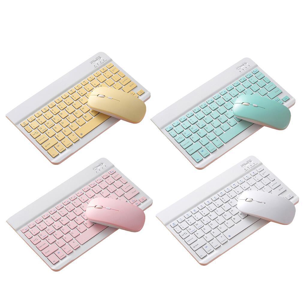 Multilingual Bluetooth Keyboard & Mouse Set for iPad, Phone, Tablet