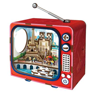 Paris Street View 3D Puzzle Night Light - DIY LED Wooden Lamp for Kids and Adults - Elegant Home Decor and Creative