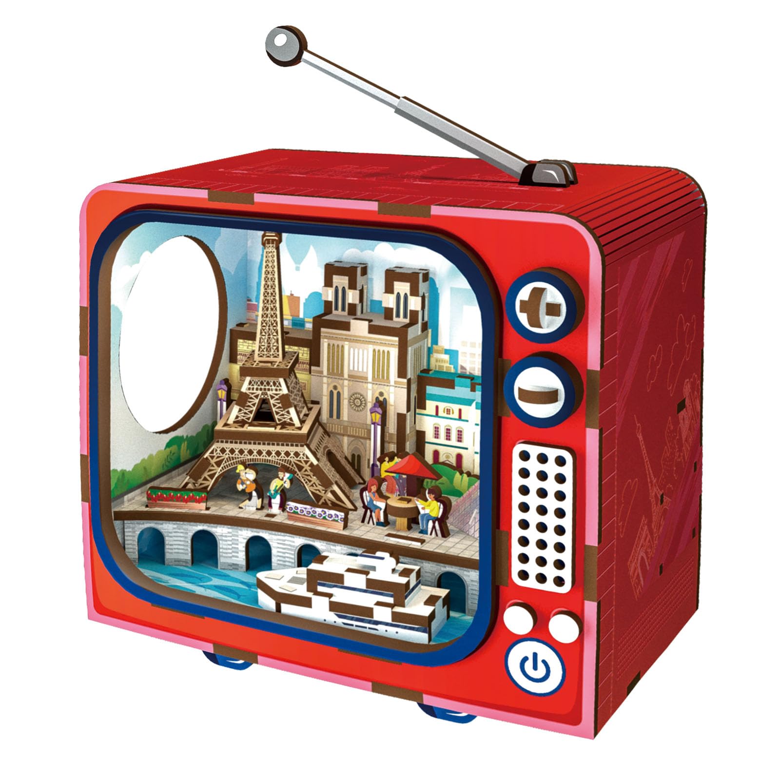 

Парижский вид улицы 3D пазл ночник - Сделай сам светодиодная деревянная лампа для детей и взрослых - Элегантный домашний декор и креативный