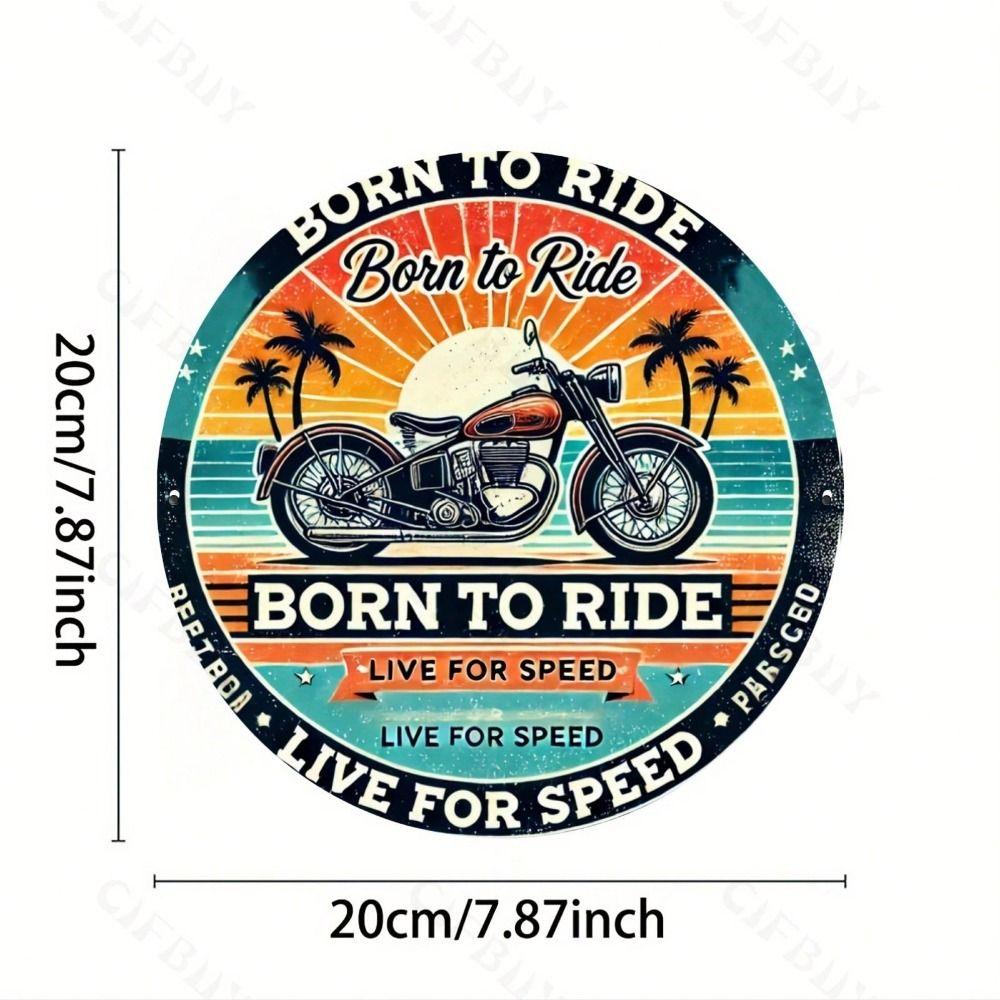 Handpainted Tin Metal Wall Art Decor Panel 20x20cm