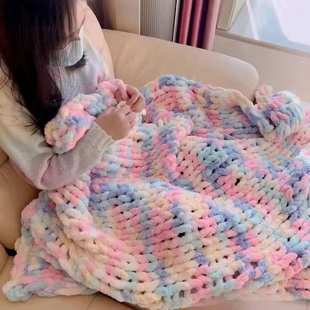 Large Ball Chunky Yarns Multi-color Hand Knitting Yarn Pet Bed Yarn DIY Yarn  DIY Material