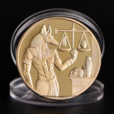 Egipt Pozłacana Piramida 40 Mm Pamiątkowa Moneta Kolekcja Prezentów Turystycznych