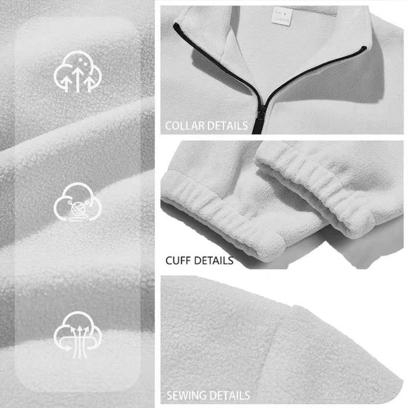 Men S Casual Fleece Lined Stand Collar Zip Up Sweatshirt