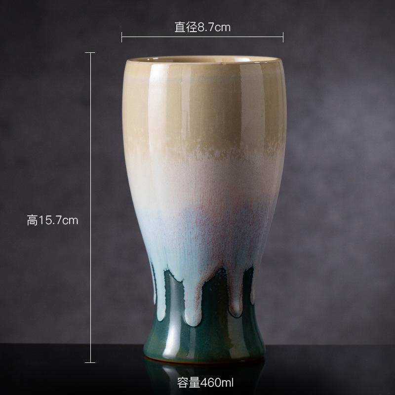 

Креативный Подарок Ручная Работа Керамическая Пивная Кружка Глиняная Кружка с Глазурью Изменение в Печи для Крафтового Пива Домашнего Бара Уникальный Стакан для Напитков 450ml