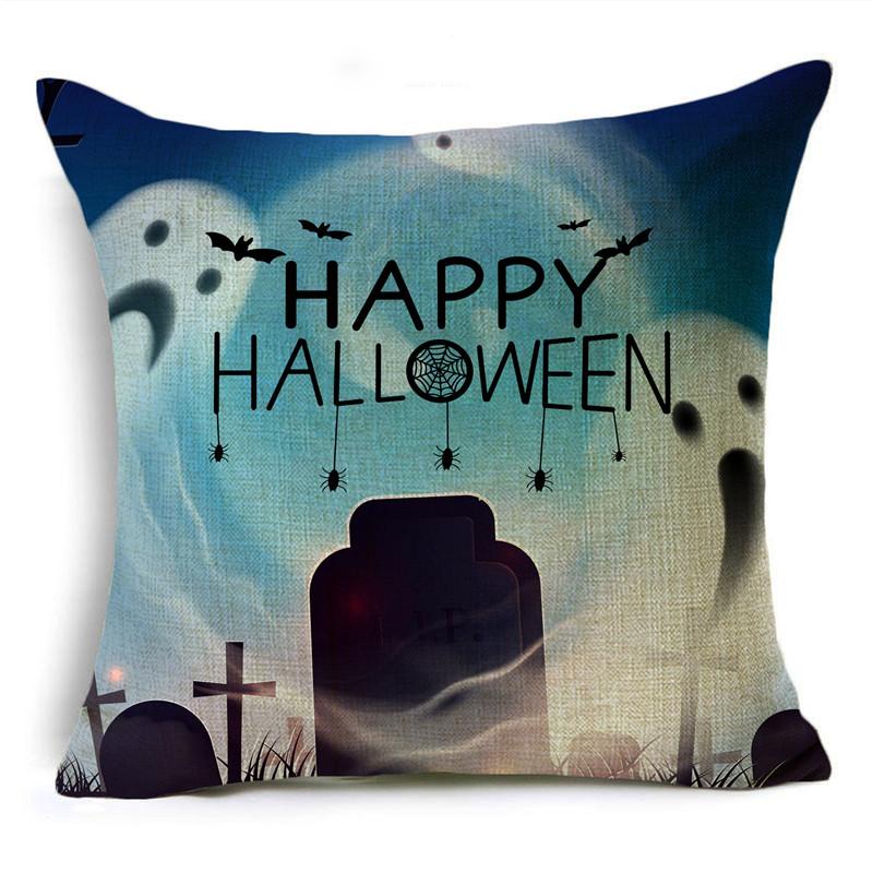 Halloween Pillow Cover Dark Moon Night Festive Atmosphere Sofa Decoration Waist Pillow Cushion Cover 40*40cm/45*45cm/50*50cm