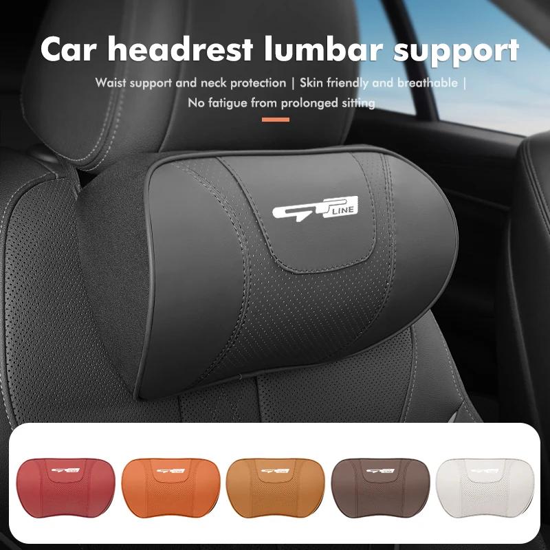 AANU1 Car Head Pillow Memory Foam Headrest Waist Cushion Protector For KIA Gt Gtline Xline Ceed Forte RIO STINGER Seltos K3 K4