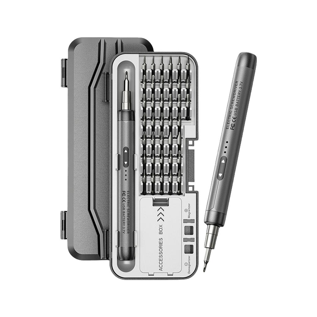 46 in 1 Wiederaufladbarer Akku-Elektroschrauber-Satz Präzises Elektrowerkzeug Mini-Bohrmaschine für Handy-Computer-Reparatur