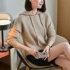 Fanzhen Women's 100% Wool Hooded Sweater